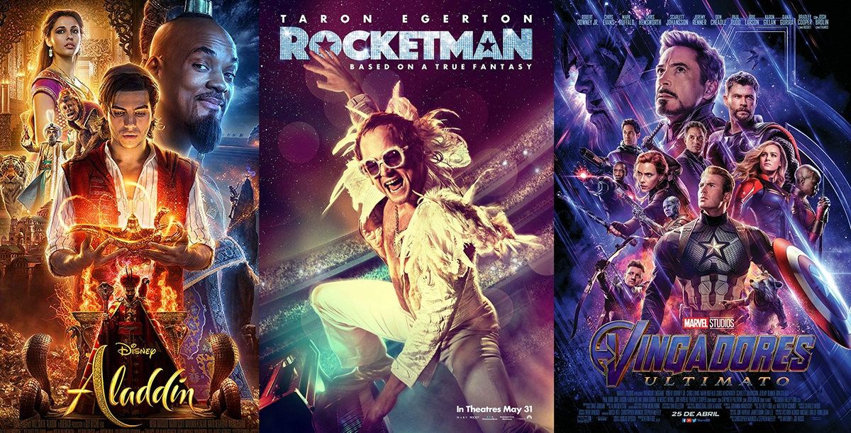 "Aladdin", "Rocketman" ou "?Vingadores"? Ajude a escolher a próxima atração do CineMaterna (Imagem: Divulgação)