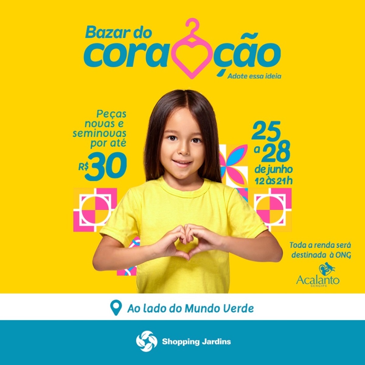 "Bazar do CorAção" acontece em Aracaju (Imagem: Divulgação)