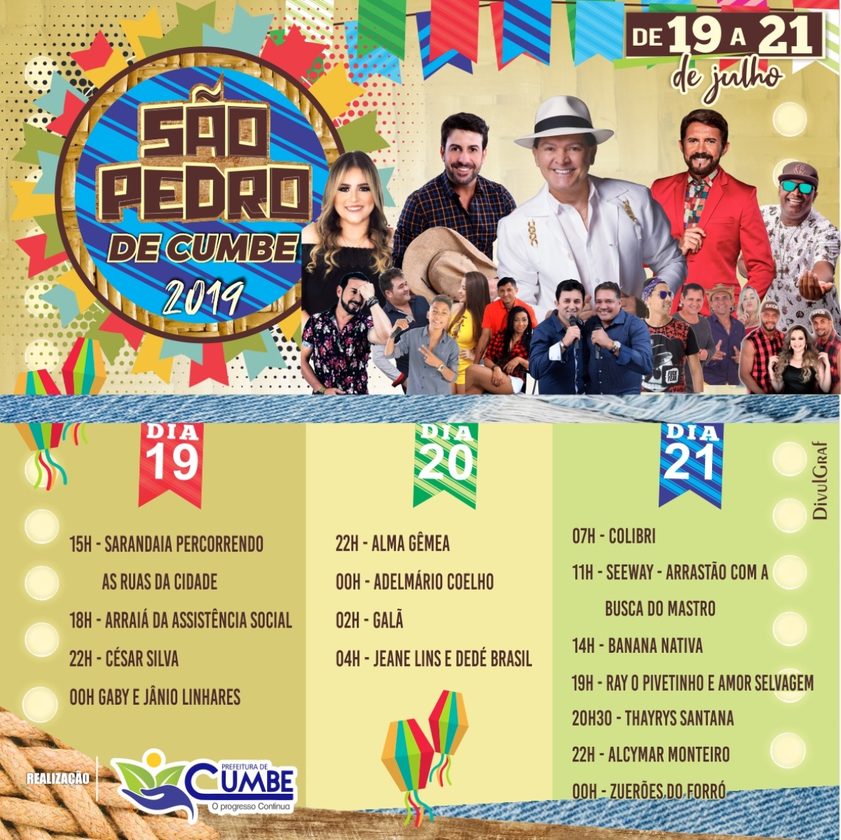 Prefeitura de Cumbe anuncia atrações do São Pedro 2019 (Foto: Divulgação)
