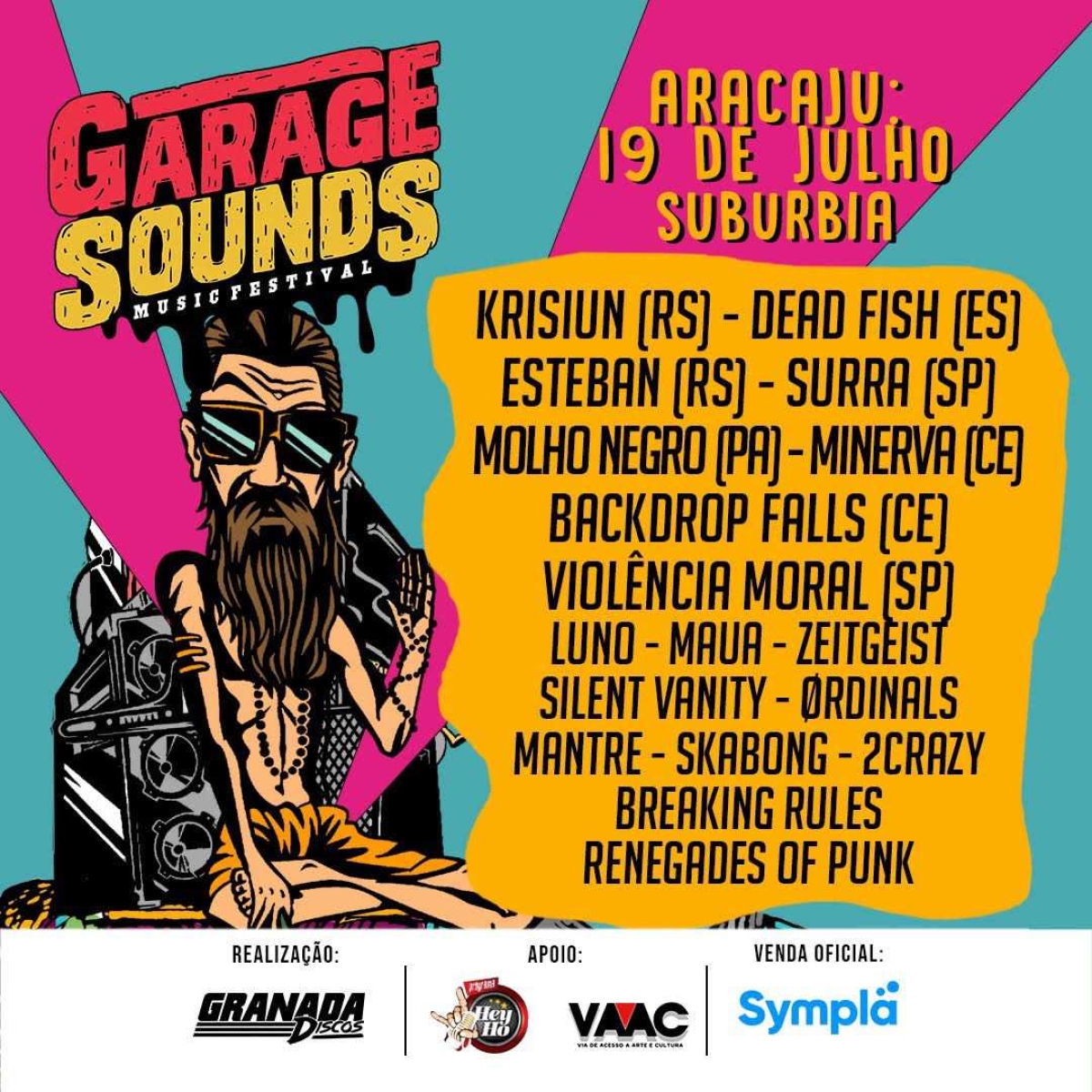 Festival Itinerante de Rock "Garage Sounds" acontece em Aracaju (Imagem: Divulgação)