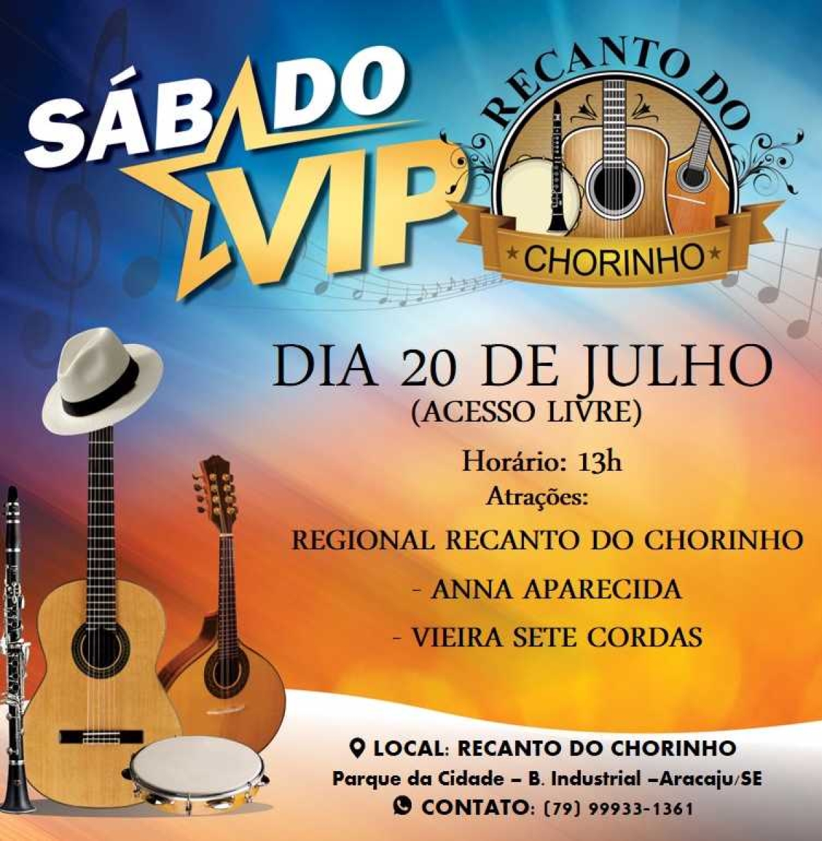 Recanto do Chorinho prepara mais uma edição do Sábado Vip (Imagem: Divulgação)