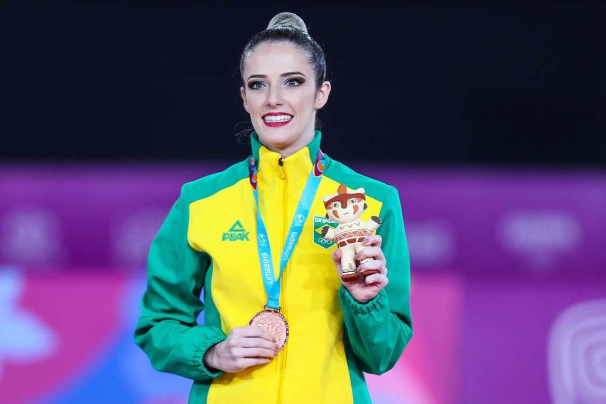 Ginasta Natália Gaudio conquista o bronze no Pan-Americano (Foto: Paula Cunha/ Via Agência Brasil)