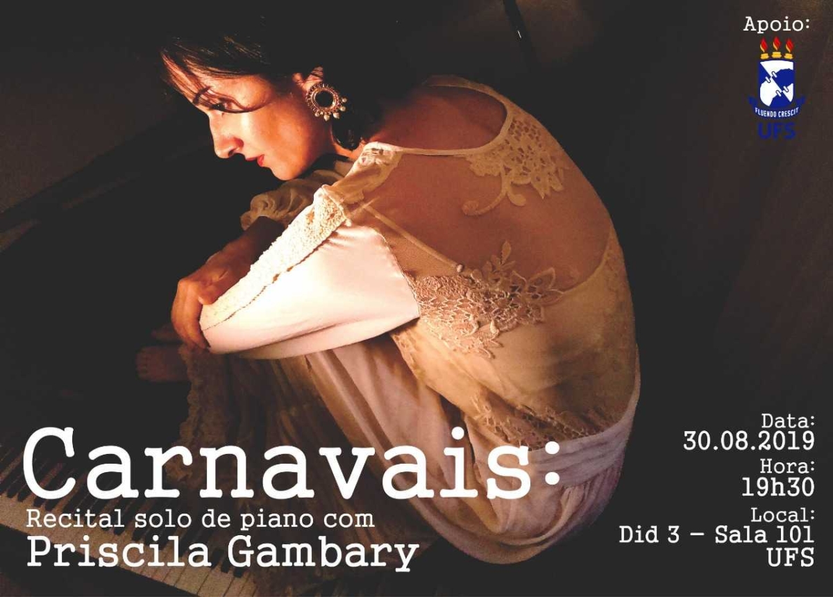 Recital Solo de Piano com apresentação da renomada pianista Priscila Gambary em Aracaju (Imagem: Divulgação)