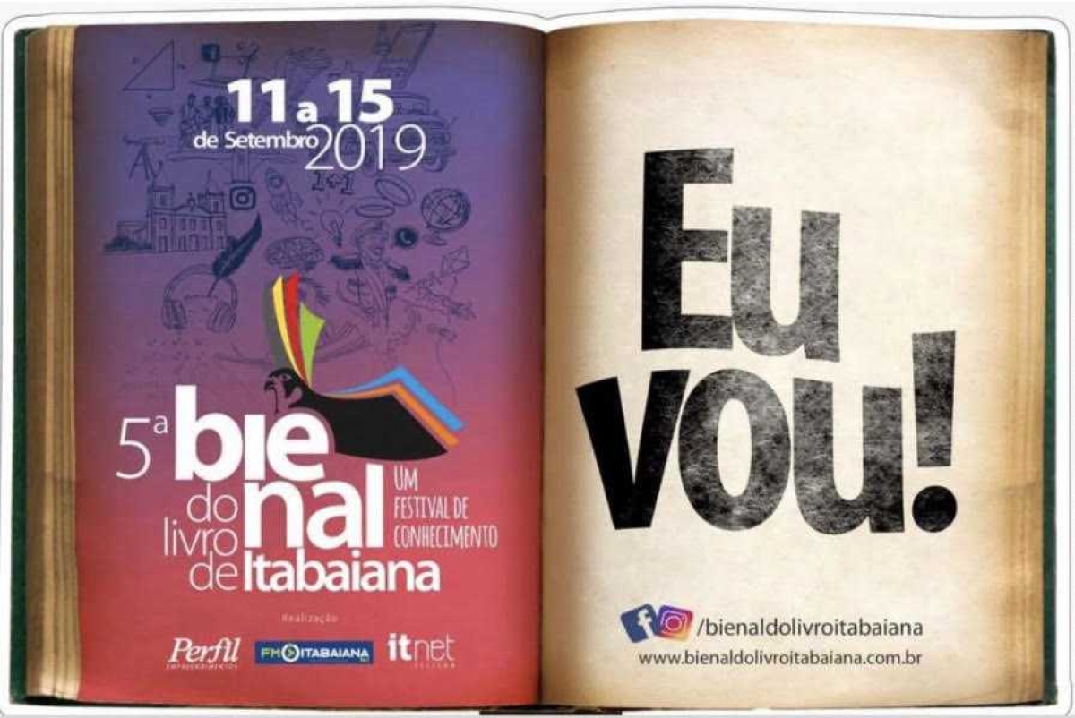 Inicia nesta quarta-feira (11/9) a V Bienal do Livro de Itabaiana (Imagem: Divulgação)