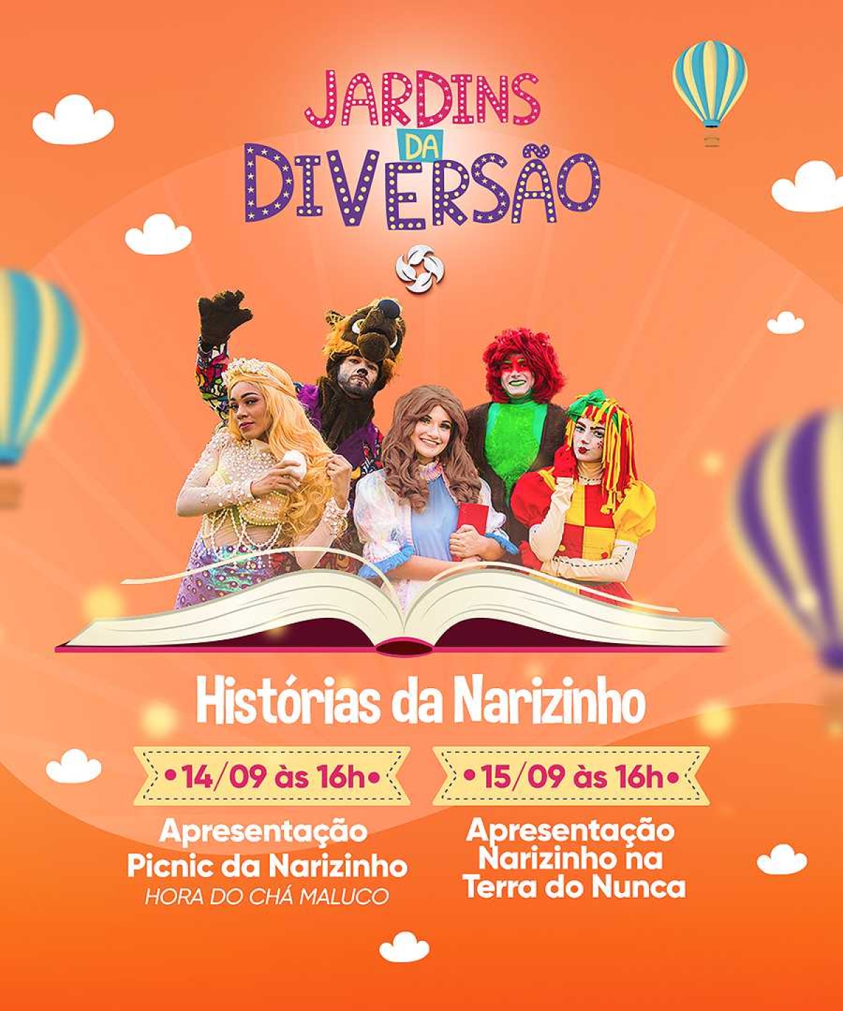 "Histórias da Narizinho"?? abrem a programação do "Jardins da Diversão" (Imagem: Divulgação)