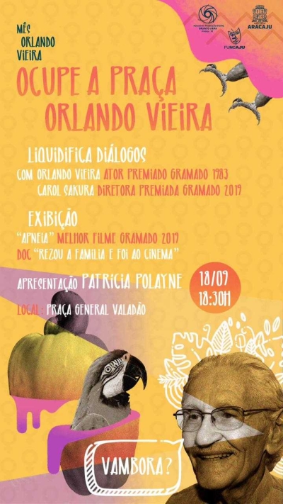 No Mês Orlando Vieira, o Ocupe a Praça tem programação especial (Imagem: Divulgação/ Funcaju)