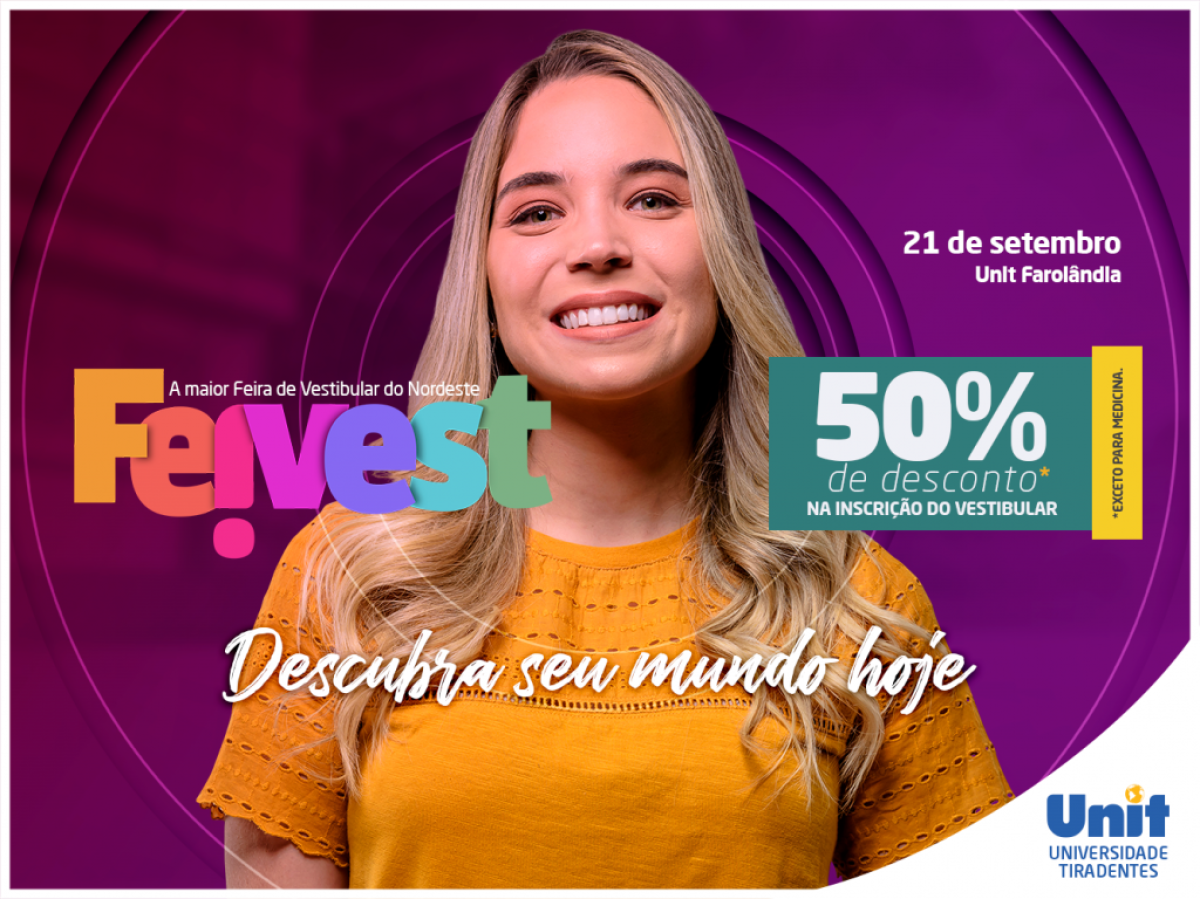 Feivest 2019 será dia 21 de setembro, no campus Unit Farolândia (Imagem: Divulgação)