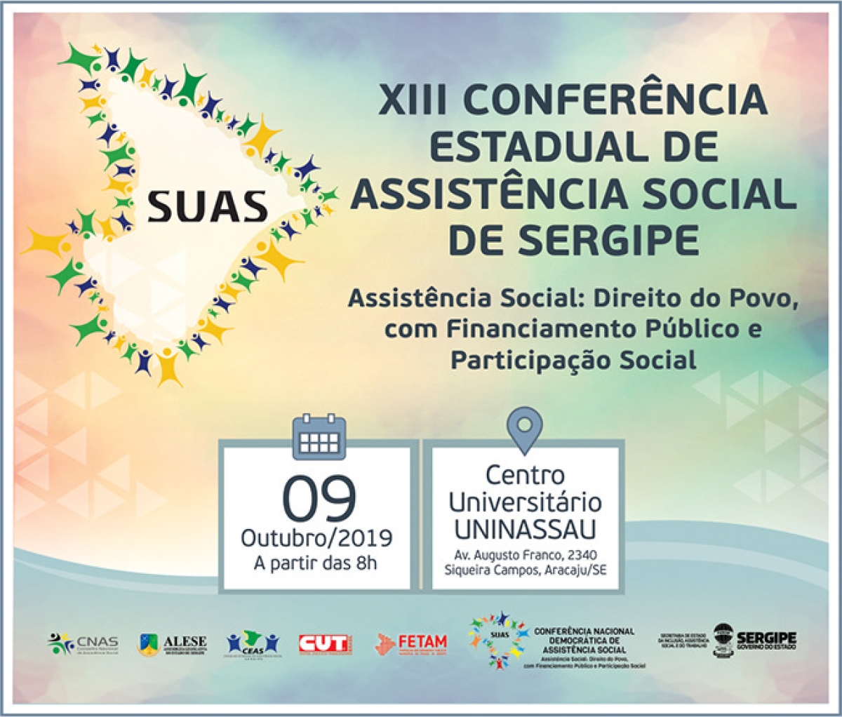 Conferência Estadual de Assistência Social de Sergipe acontece nesta quarta-feira, 9/10 (Imagem: Divulgação)