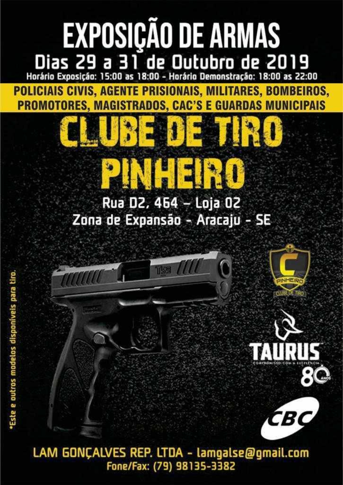 Sergipe receberá, ainda em outubro, maior Exposição de Armas de fogo já vista (Imagem: Divulgação)