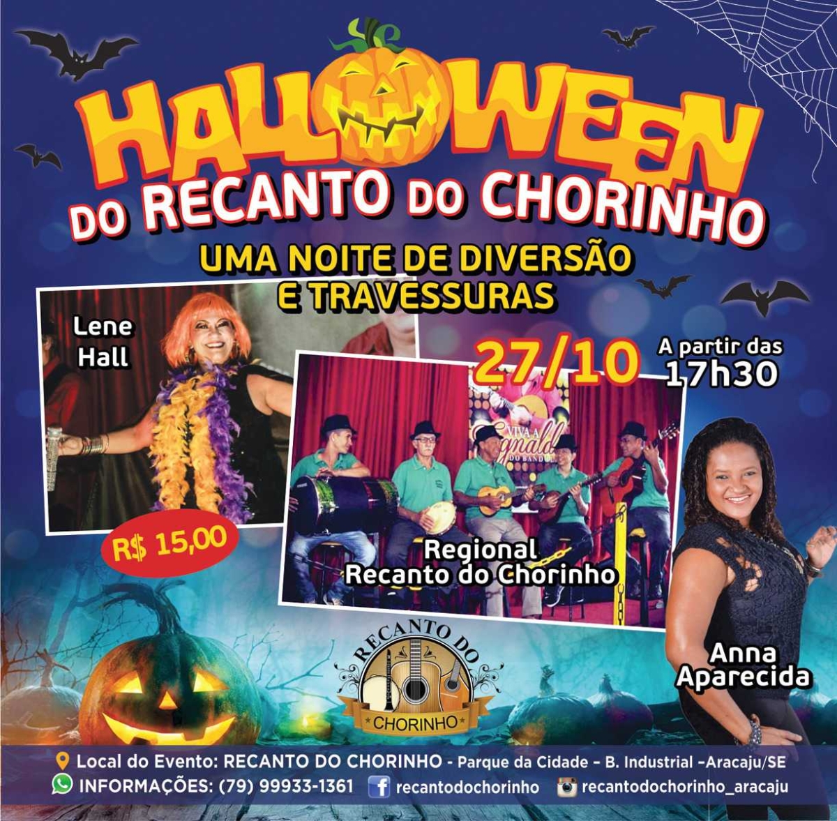 Noite do Halloween no Bar e Restaurante Recanto do Chorinho (Imagem: Divulgação)