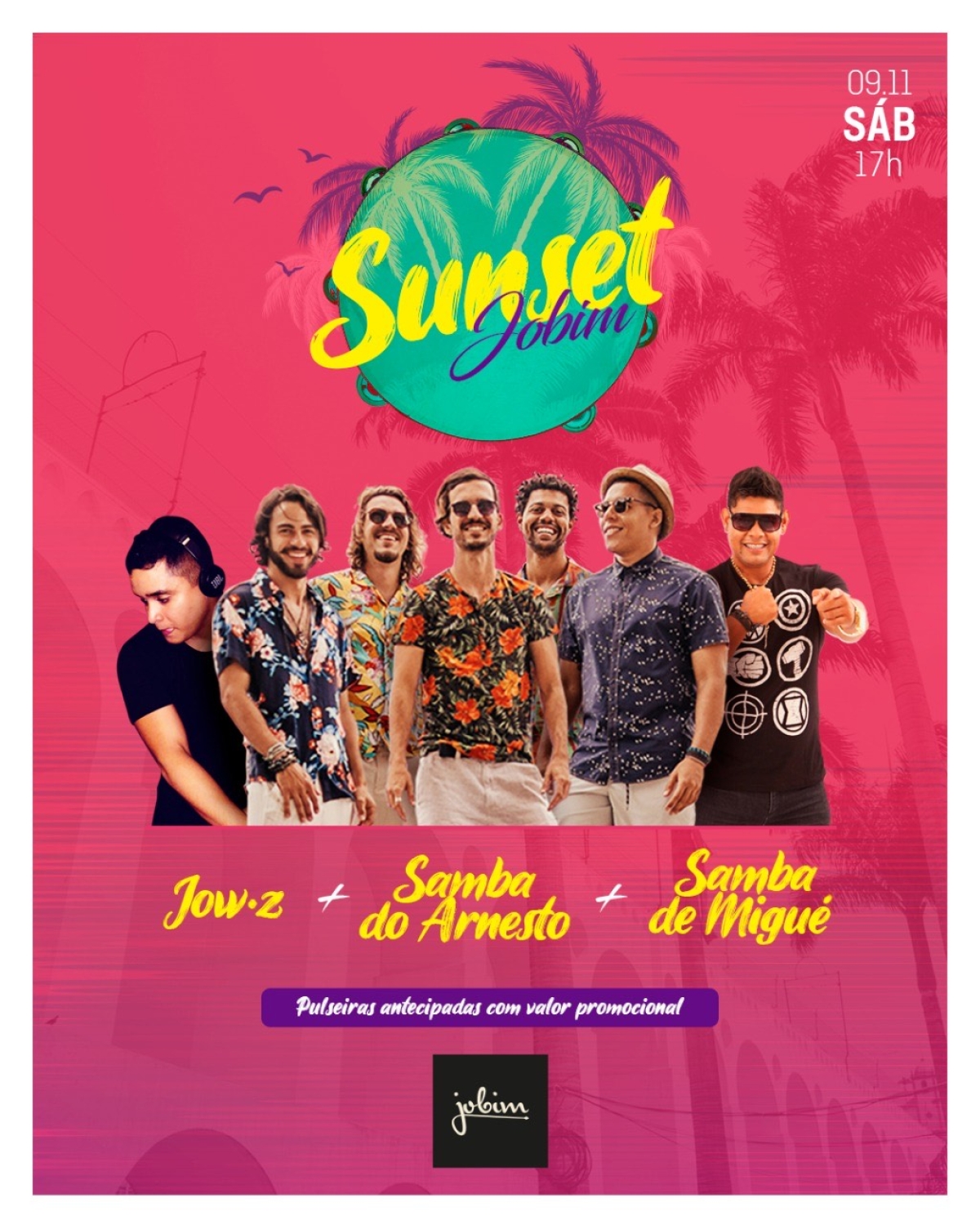 Sunset Jobim acontece em Aracaju com Samba do Arnesto (Imagem: Divulgação)