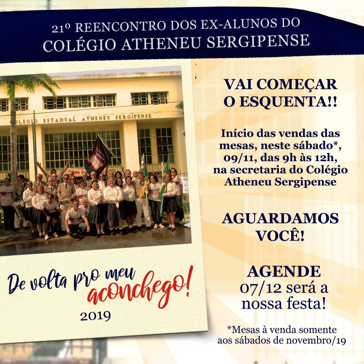21º Reencontro dos Ex-Alunos do Atheneu retorna ao colégio (Imagem: Divulgação)