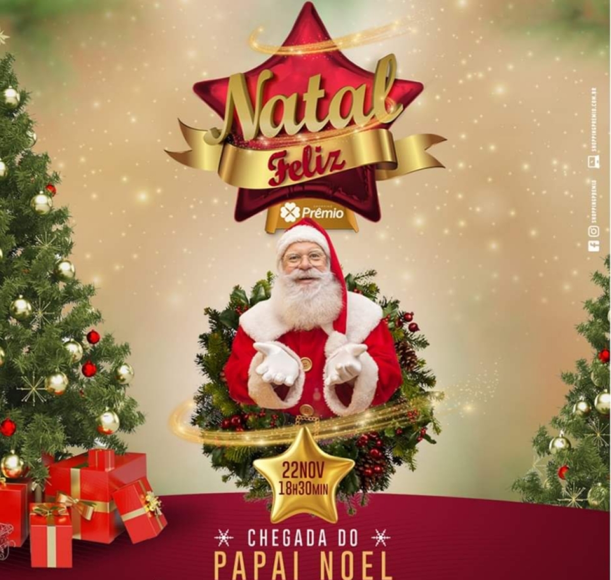 Papai Noel abre programação de Natal no Shopping Prêmio (Imagem: Divulgação/ Shopping Prêmio)