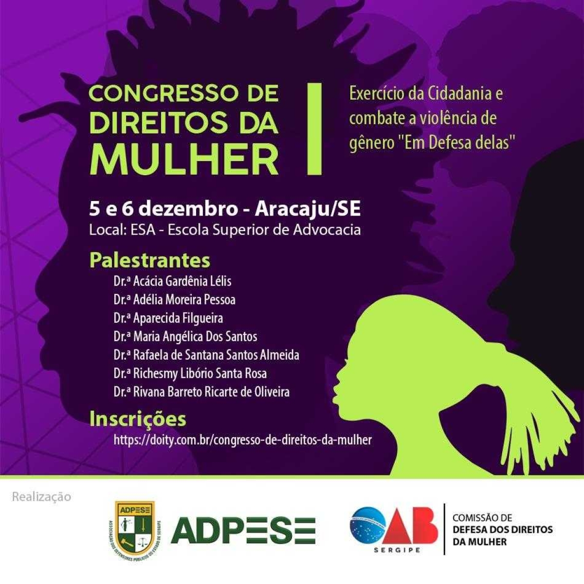 Inscrições abertas para o Congresso Direito da Mulher 
(Imagem: Divulgação)