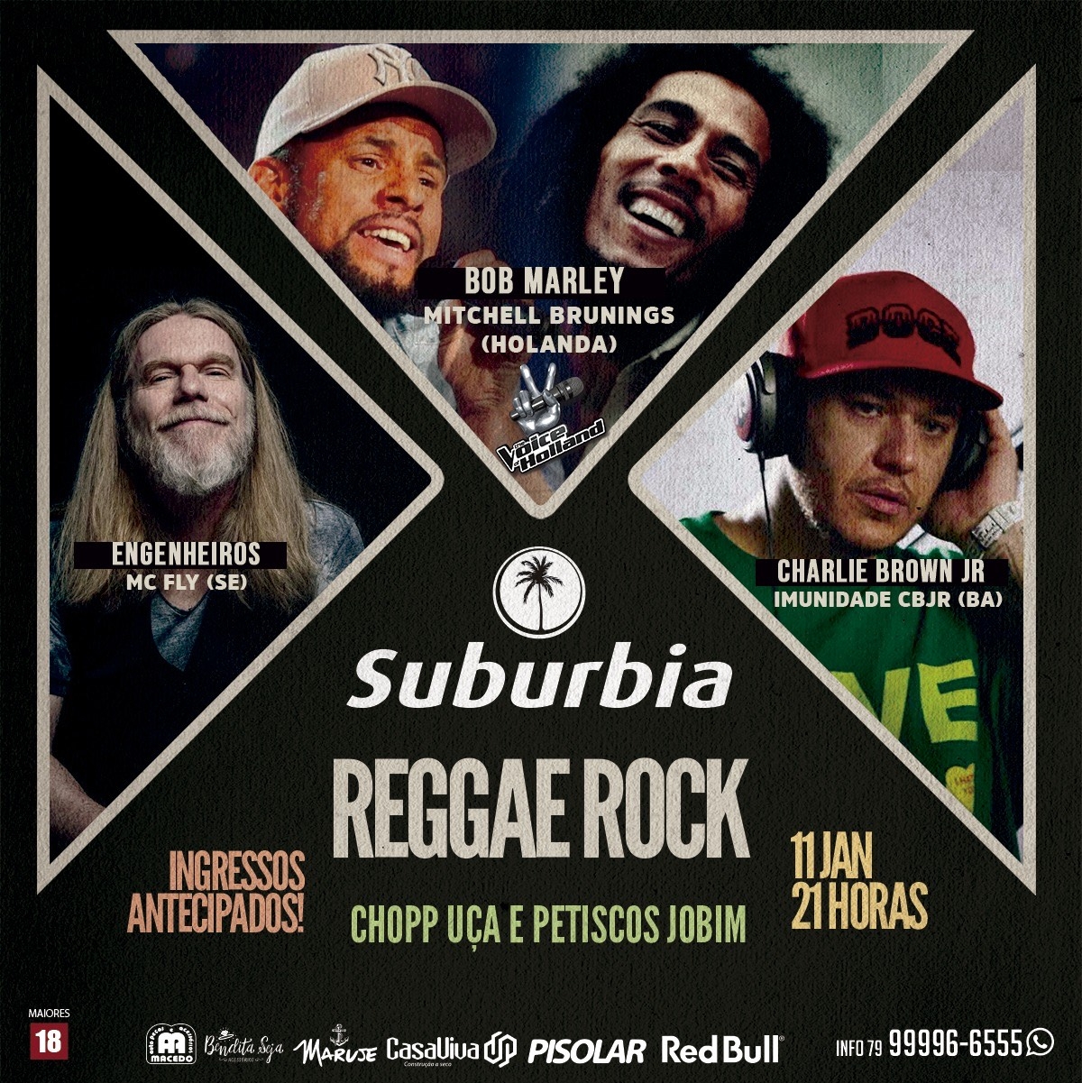 Suburbia reggae rock acontece em Aracaju com Mitchell Brunings (Imagem: Divulgação)