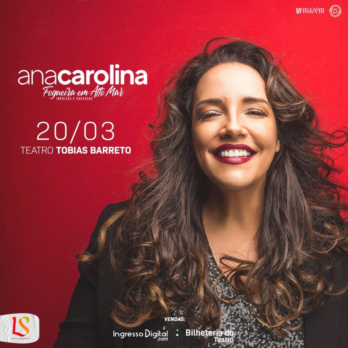 Comemorando 20 anos de carreira, Ana Carolina faz show da turnê "Fogueira em alto mar" (Imagem: Divulgação)