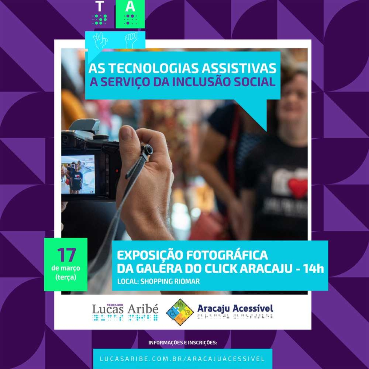 Lucas Aribé convida para exposição da Galera do Click em homenagem a Aracaju (Imagem: Divulgação/ Arte da Assessoria Lucas Aribé)