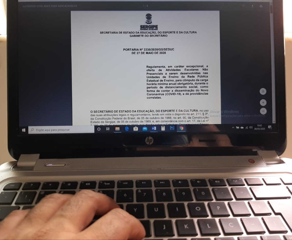 Educação Estadual retoma ano letivo com aulas não presenciais (Imagem: Governo de Sergipe)