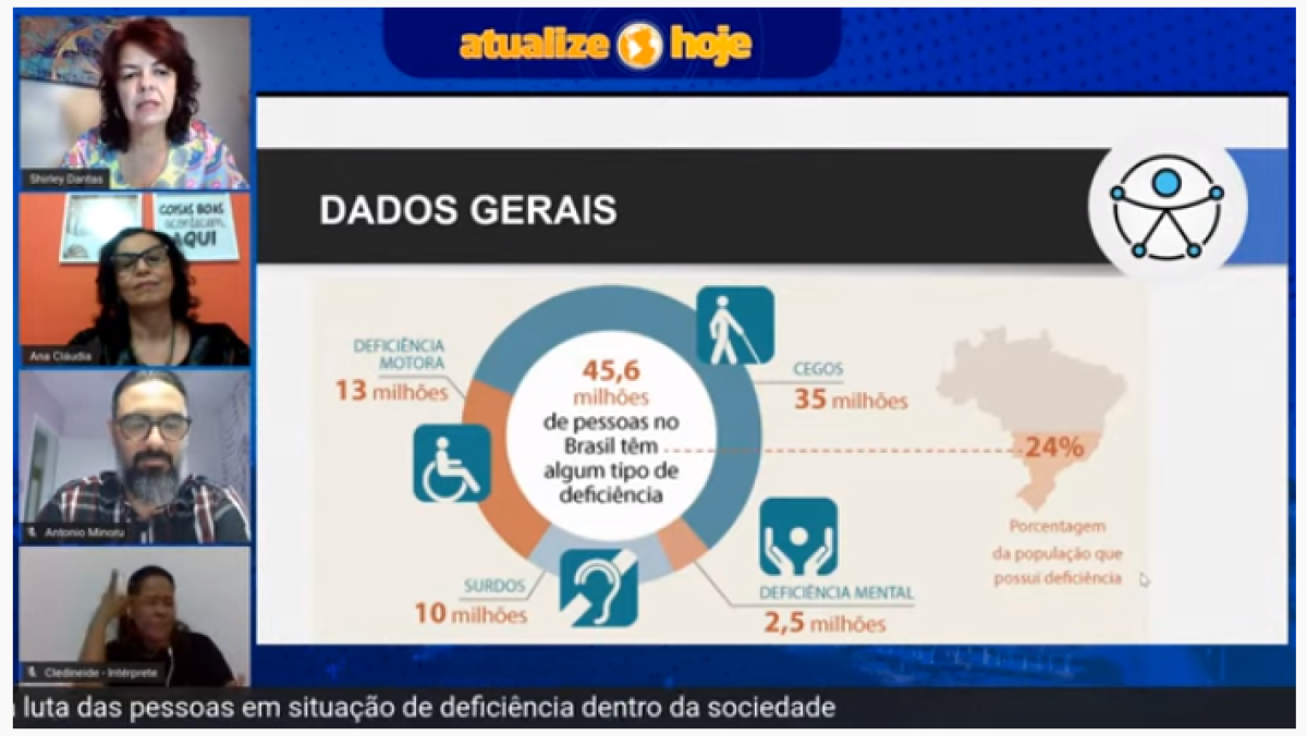 Professores debatem Lei Brasileira de Inclusão da Pessoa com Deficiência (Imagem: Reprodução/ Assessoria de Imprensa Unit)
