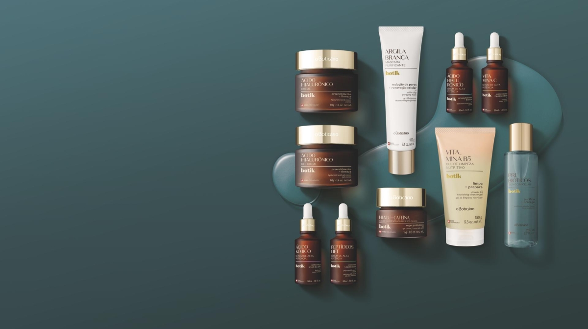 O Boticário lança Botik, nova marca de cuidados faciais que reúne ativos poderosos e tecnologia suíça (Imagem: Divulgação/ O Boticário)