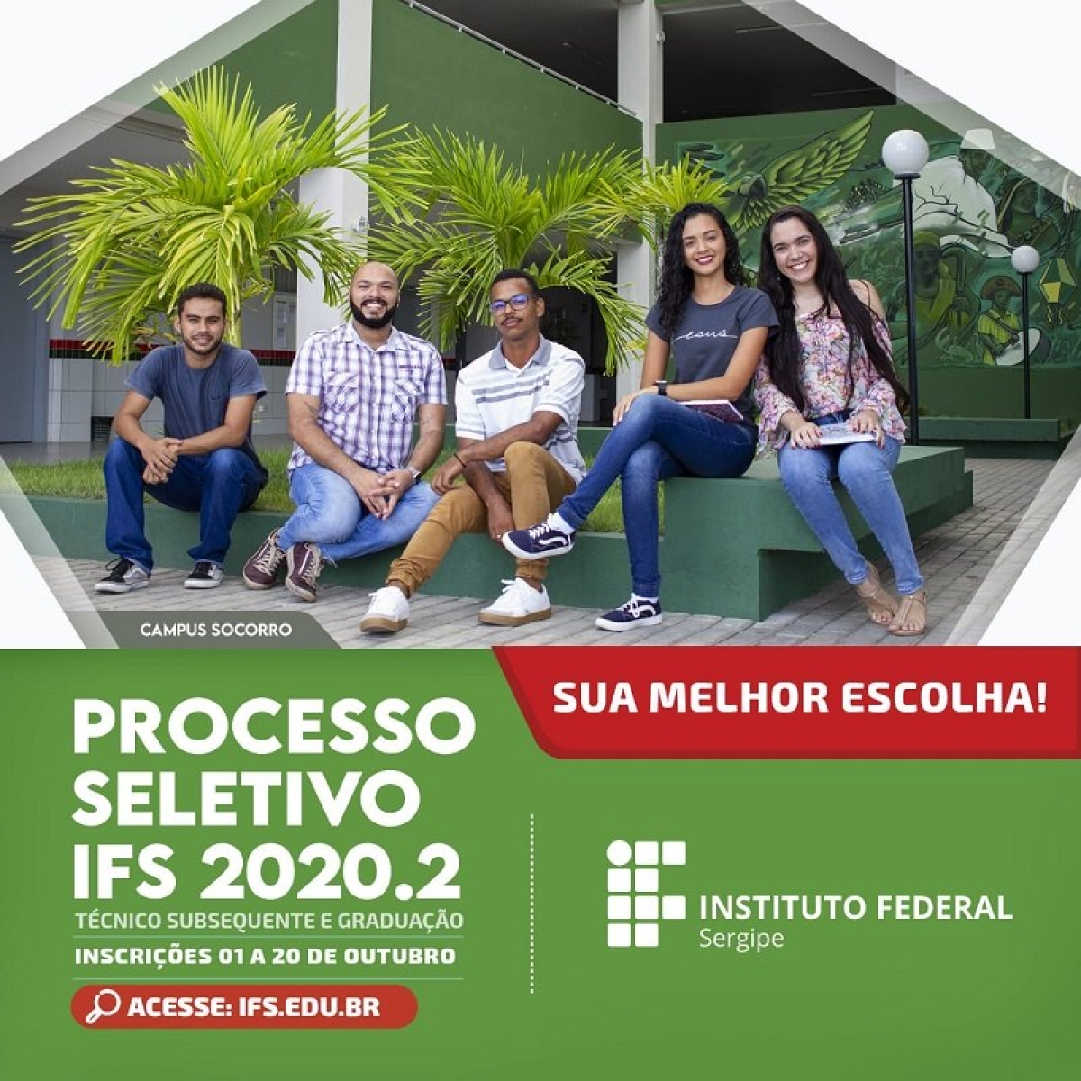 IFS encerra dia 20/10 as inscrições no processo seletivo de graduação e técnicos subsequentes (Imagem: Divulgação)