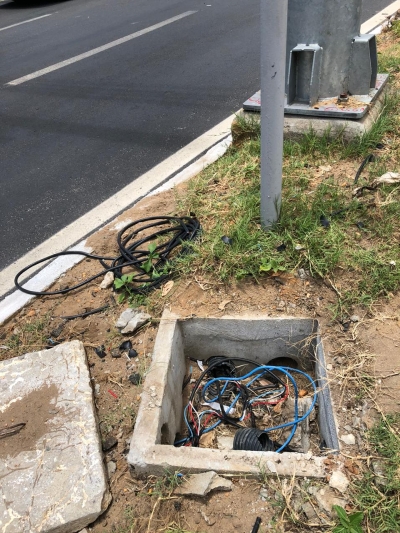 Furtos de cabos de semáforos mais que dobram em Aracaju este ano e trazem prejuízos a mobilidade (Foto: Ascom SMTT/ Aracaju)