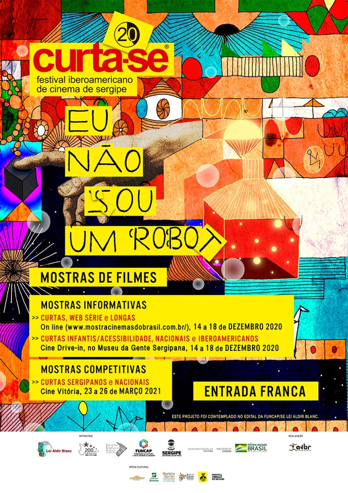 Mostras de filmes do Curta-SE começam na próxima segunda-feira no Museu da Gente Sergipana (Imagem: Divulgação)