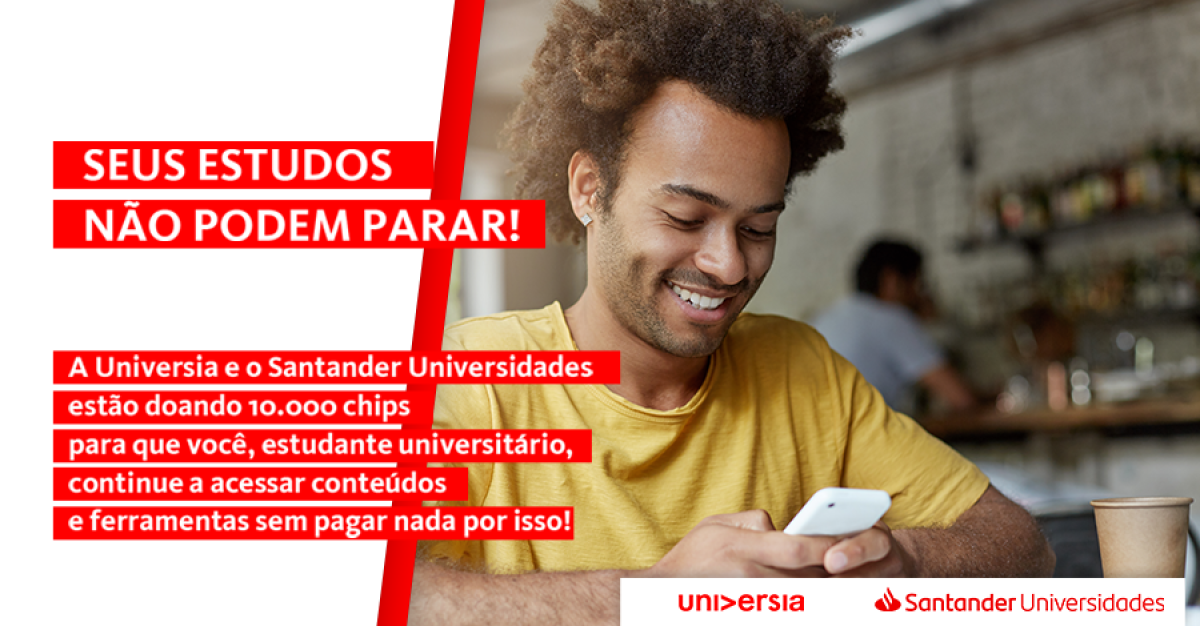 Unit: parceria com Santander e Universia Brasil disponibiliza chips (Imagem: Divulgação)