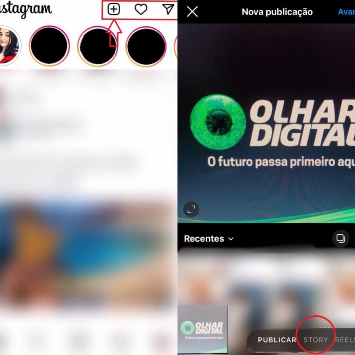 Aprenda a publicar Stories (Imagem: Olhar Digital)