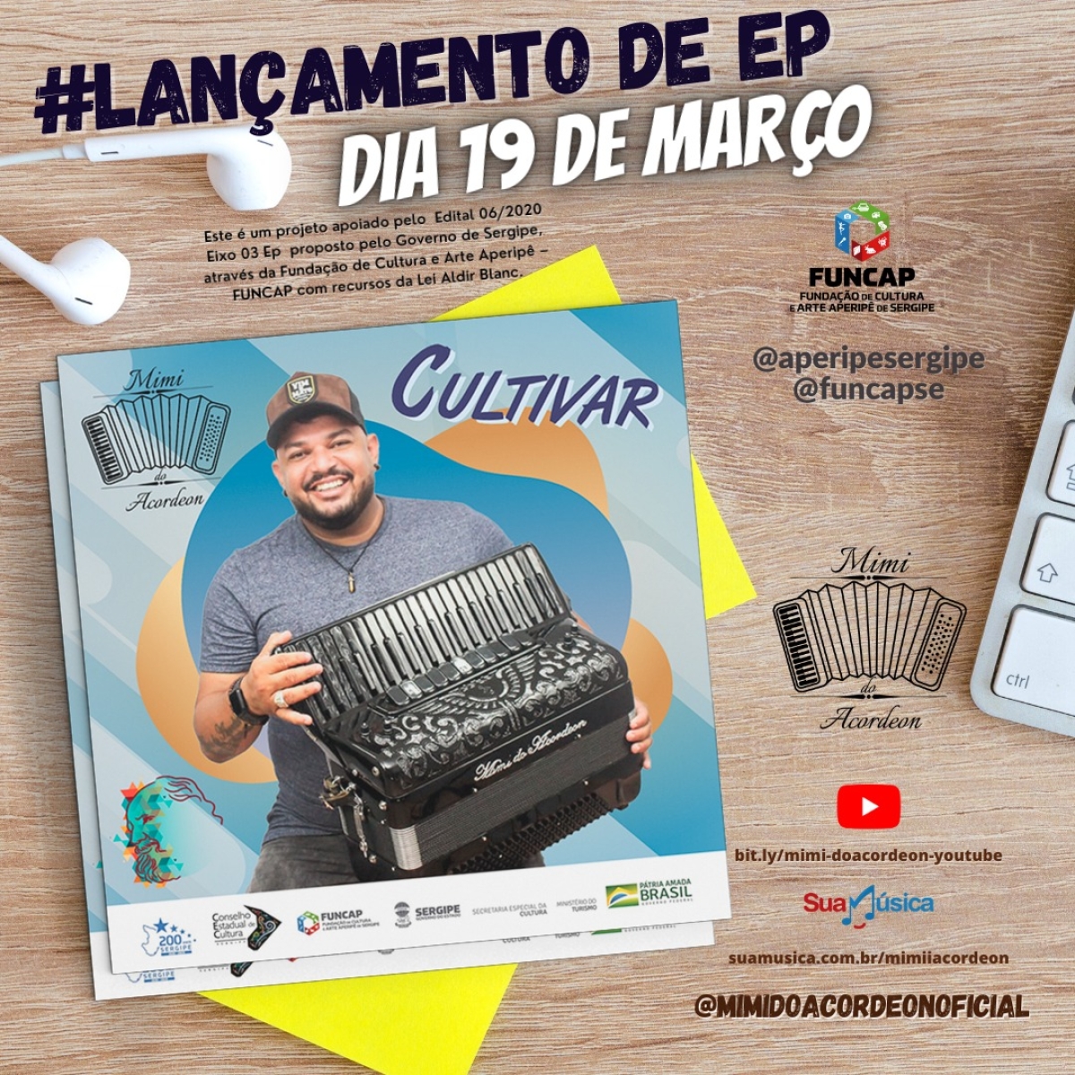 Mimi do Acordeon lança EP CULTIVAR (Imagem: Divulgação)