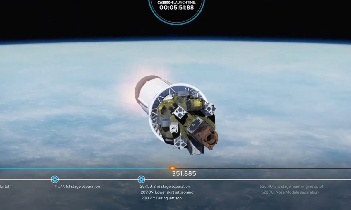 Após atraso inicial, nanossatélite brasileiro é lançado com sucesso (Foto: Roscosmos-GK Launch Services/ Divulgação)