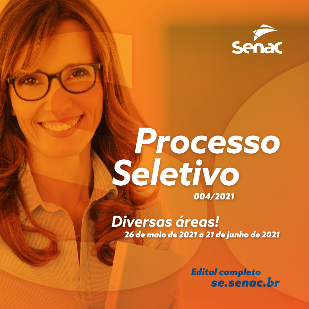 Senac divulga edital do Processo Seletivo 004/2021 em diversas áreas (Foto: Senac/SE)