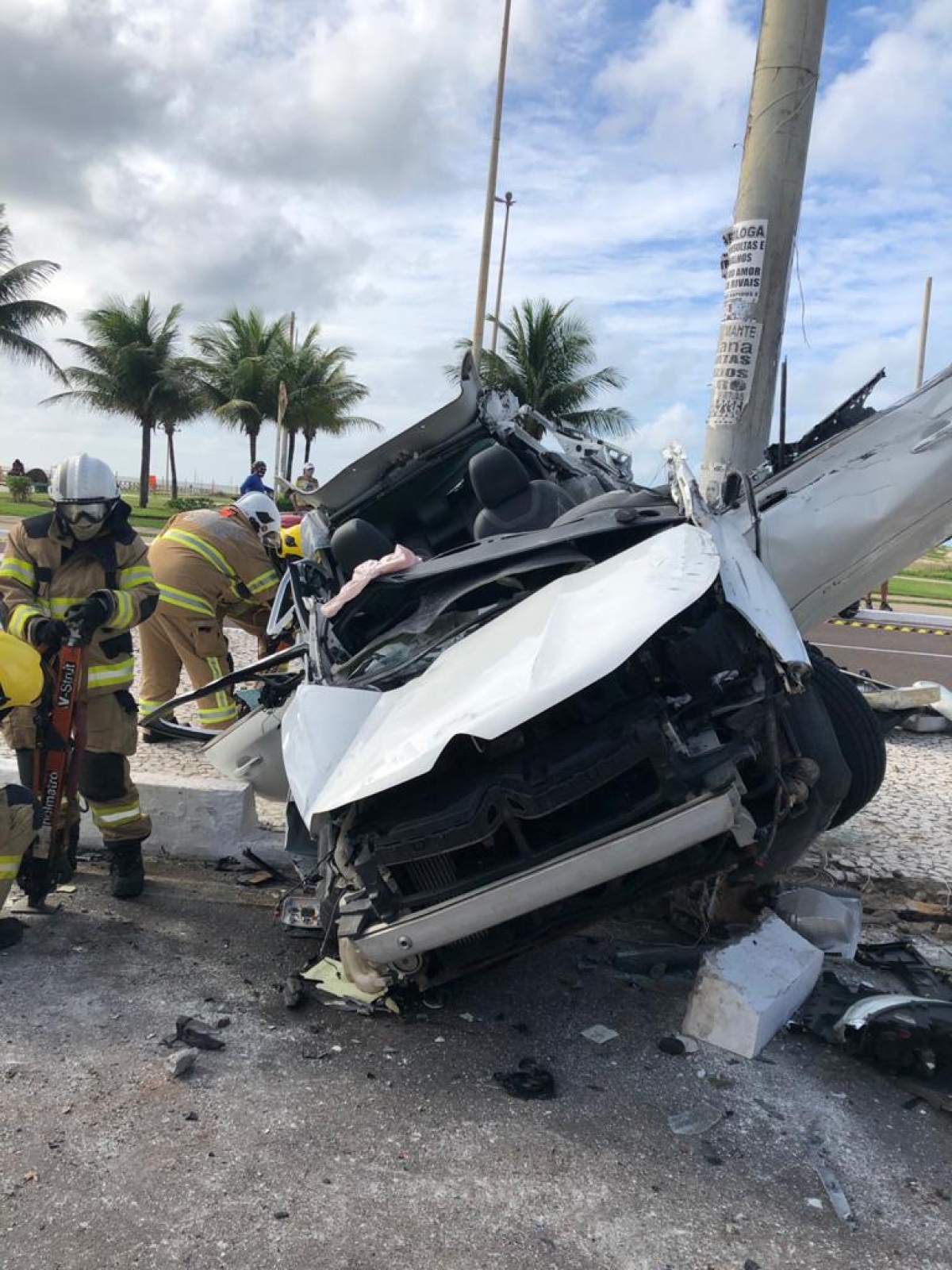 CPTran registra acidente envolvendo três veículos na Passarela do Caranguejo, em Aracaju (Foto: SSP/SE)