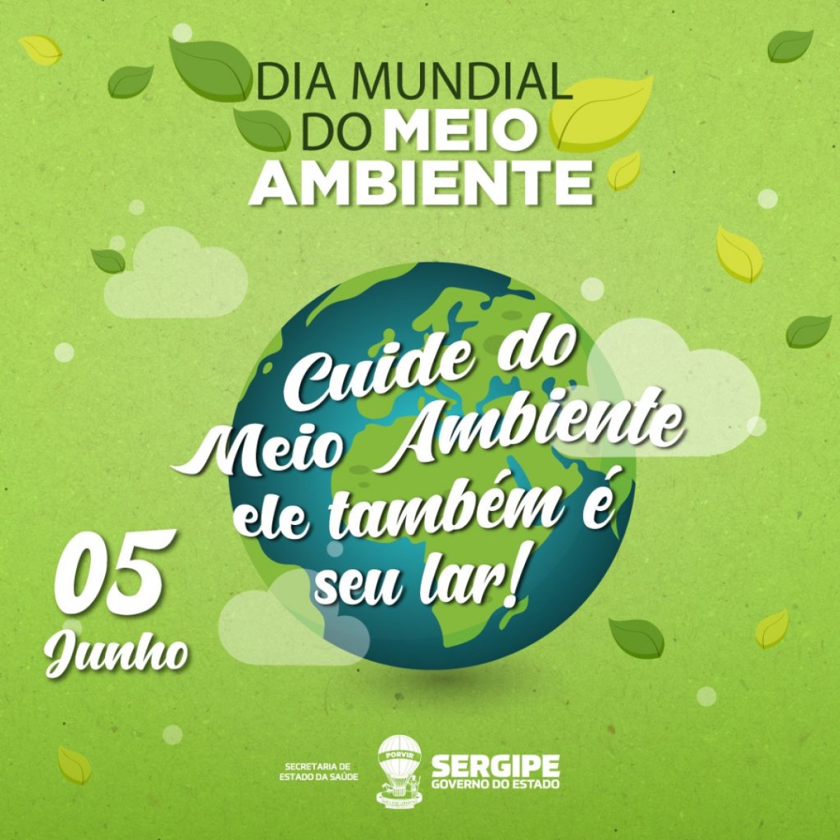 Dia Mundial do Meio Ambiente: saúde alerta para o descarte adequado de máscaras e demais equipamentos de proteção individual (Imagem: SES/SE)