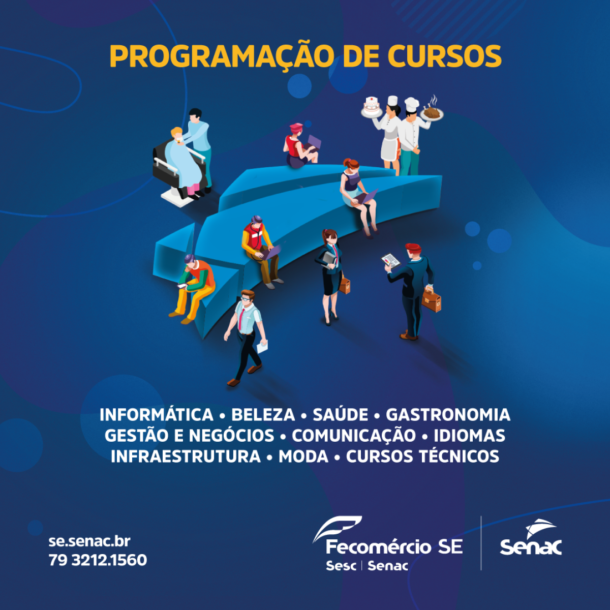 Senac Sergipe oferta mais de 500 vagas em diversos cursos (Imagem: Senac/SE)