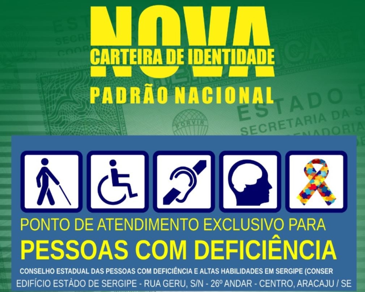 Carteira de Identidade: Instituto de Identificação e Conser disponibilizam ponto de atendimento exclusivo para pessoas com deficiência (Imagem: SSP/SE)