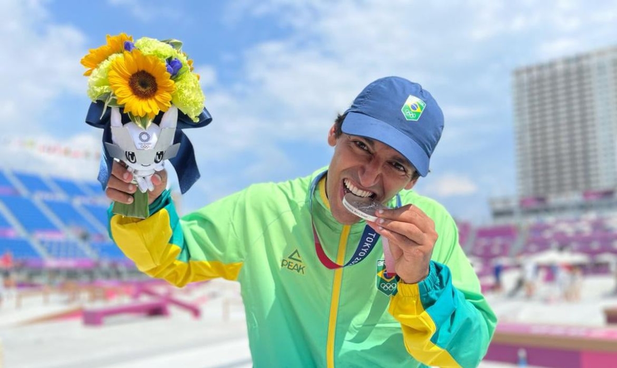 Skate e judô conquistam primeiras medalhas para o Brasil em Tóquio (Foto: Júlio Detefon/ CBSK)