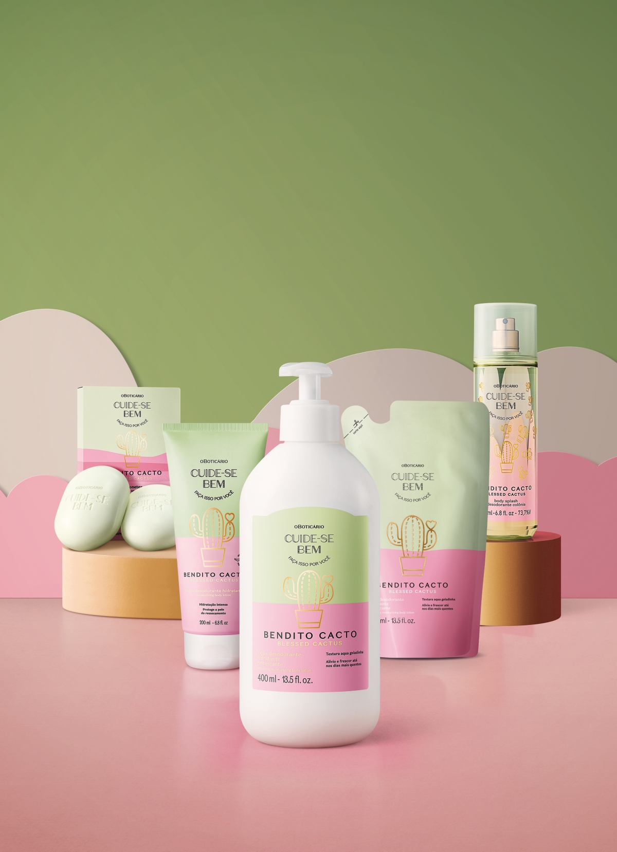 O Boticário ouviu as consumidoras nordestinas para lançar Cuide-se Bem Bendito Cacto (Imagem: Divulgação/ O Boticário)
