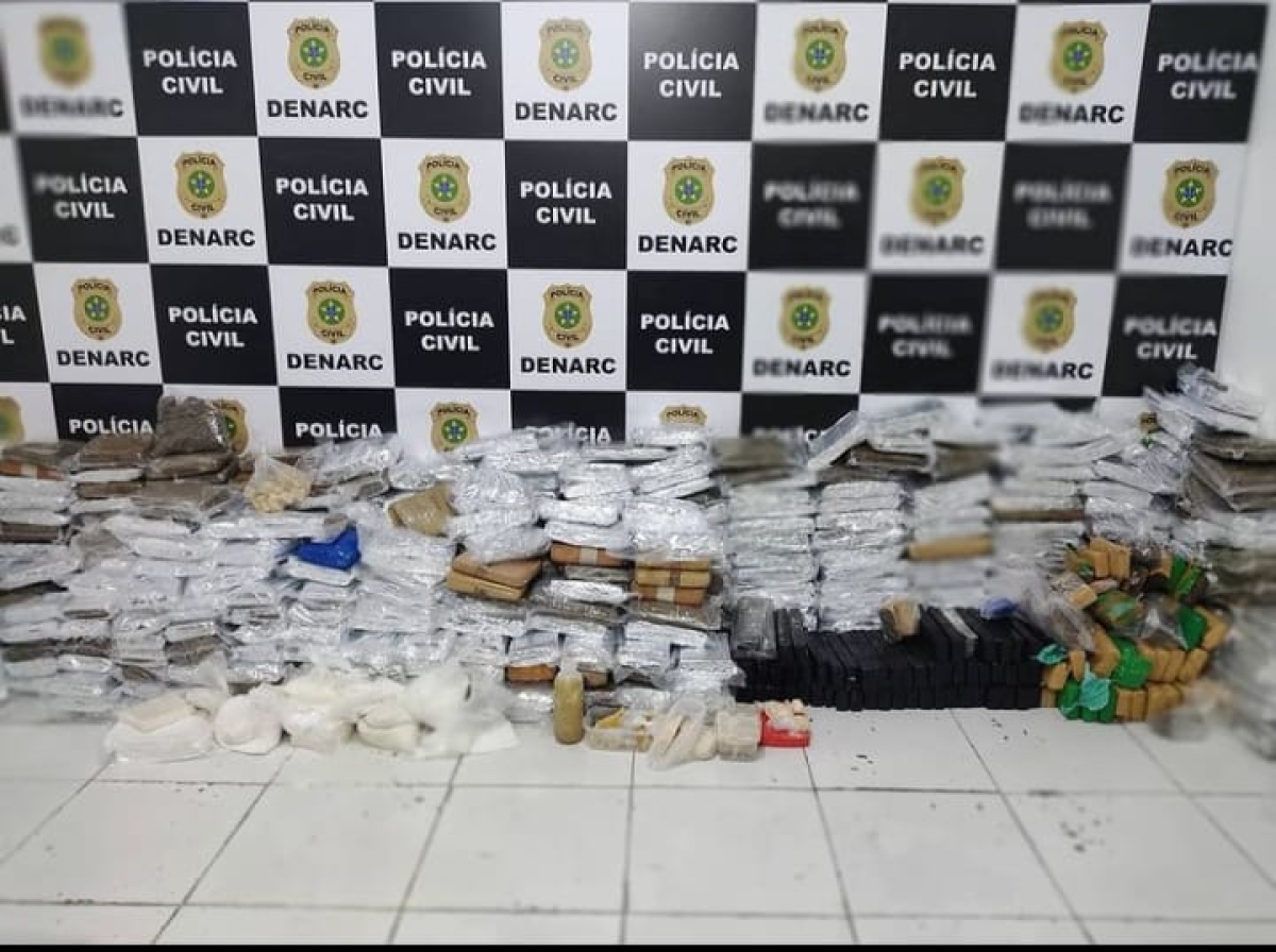 Apreensão recorde do Denarc gera prejuízo de R$ 9 milhões ao tráfico de drogas em Sergipe (Foto: SSP/SE)