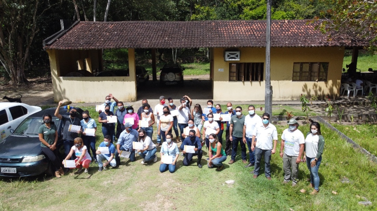 Minicurso de Multiplicadores Ambientais na Unidade de Conservação Flona Ibura (Foto: Assessoria Gestão Ambiental BR-101/NE)