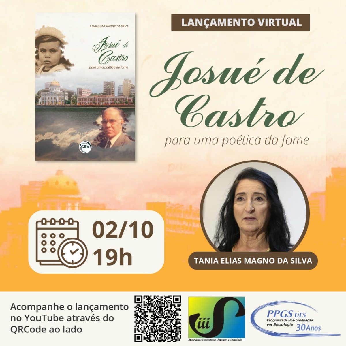 Professora da UFS lança livro sobre vida e obra do sociólogo Josué de Castro (Imagem: Divulgação)