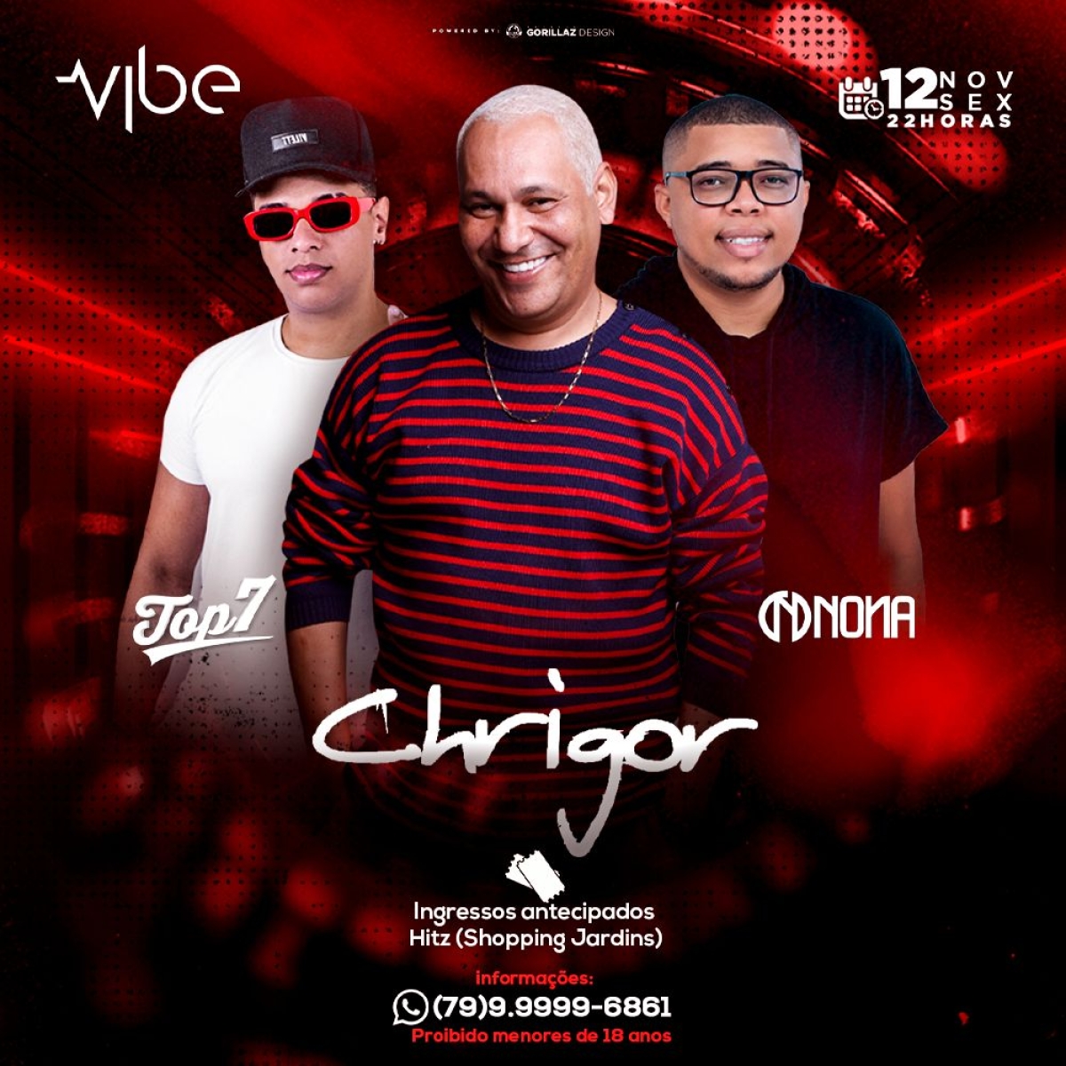 Chrigor, ex-ExaltaSamba, faz show na Vibe no dia 12 de novembro (Imagem: Divulgação)