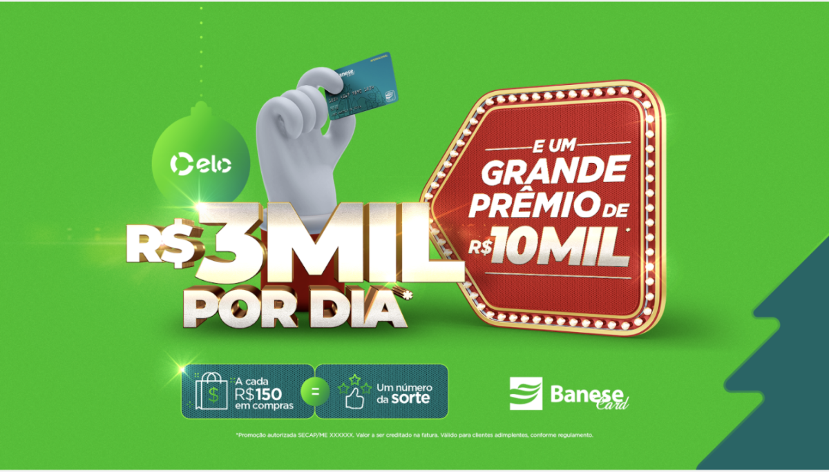 Clientes Banese Card podem ganhar até 10 mil de crédito (Imagem: Divulgação/ Banese)