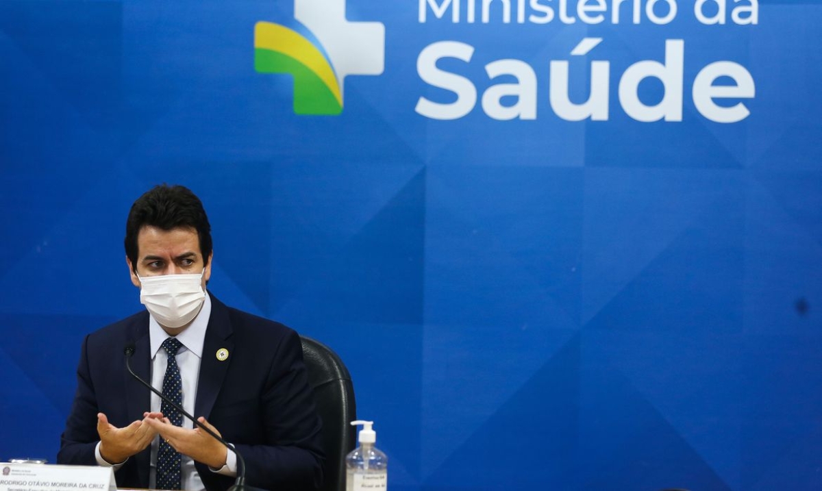 O Secretário-Executivo do Ministério da Saúde, Rodrigo Otávio Moreira da Cruz, anuncia as medidas adotadas pela pasta quanto ao incidente ocorrido na madrugada desta sexta-feira (10/12) nos sistemas do ministério (Foto: Valter Campanato/ Agência Brasil)