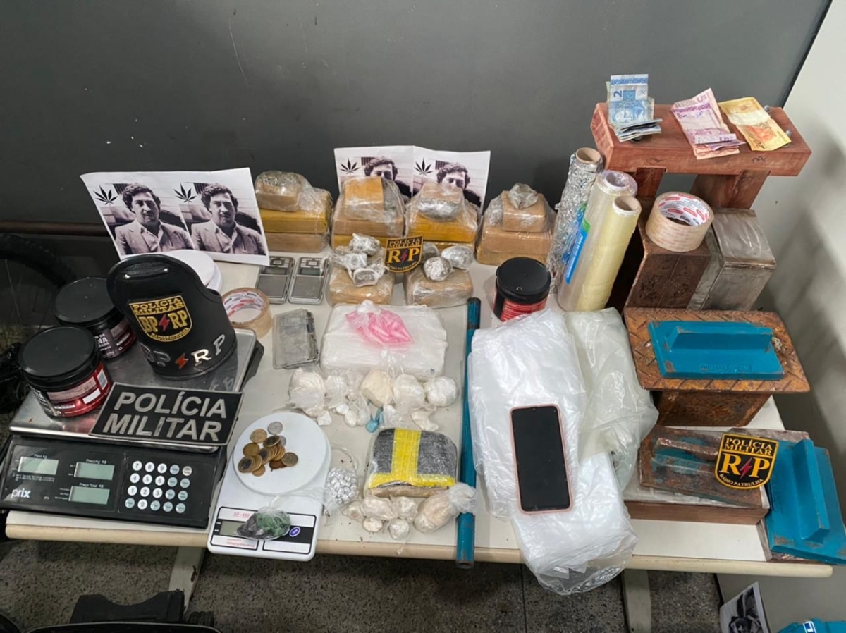 Polícia Militar apreende mais de 6kg de drogas na Jabotiana (Foto: SSP/SE)