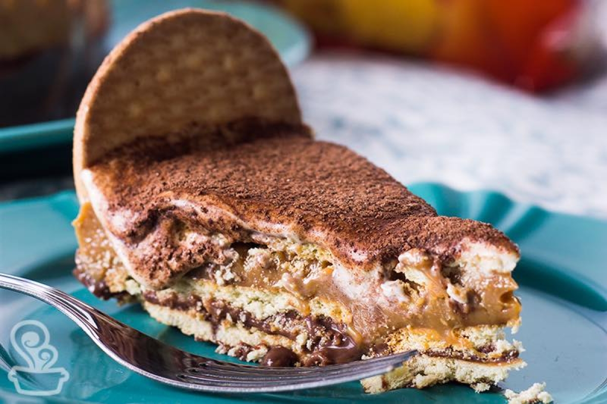 Torta de biscoito Maria e Ganache de Café (Foto: Divulgação/ Vitarella)