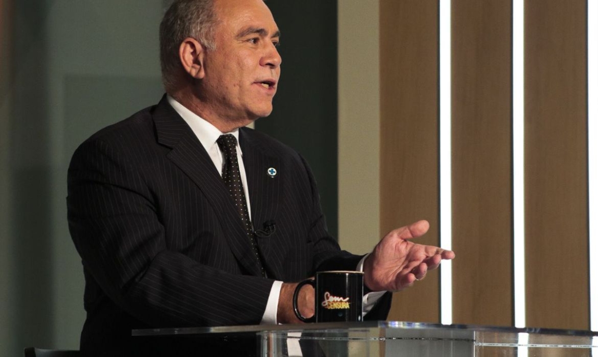 O ministro da Saúde, Marcelo Queiroga, participa do programa Sem Censura, na TV Brasil (Foto: �?rico Filipe/ EBC)