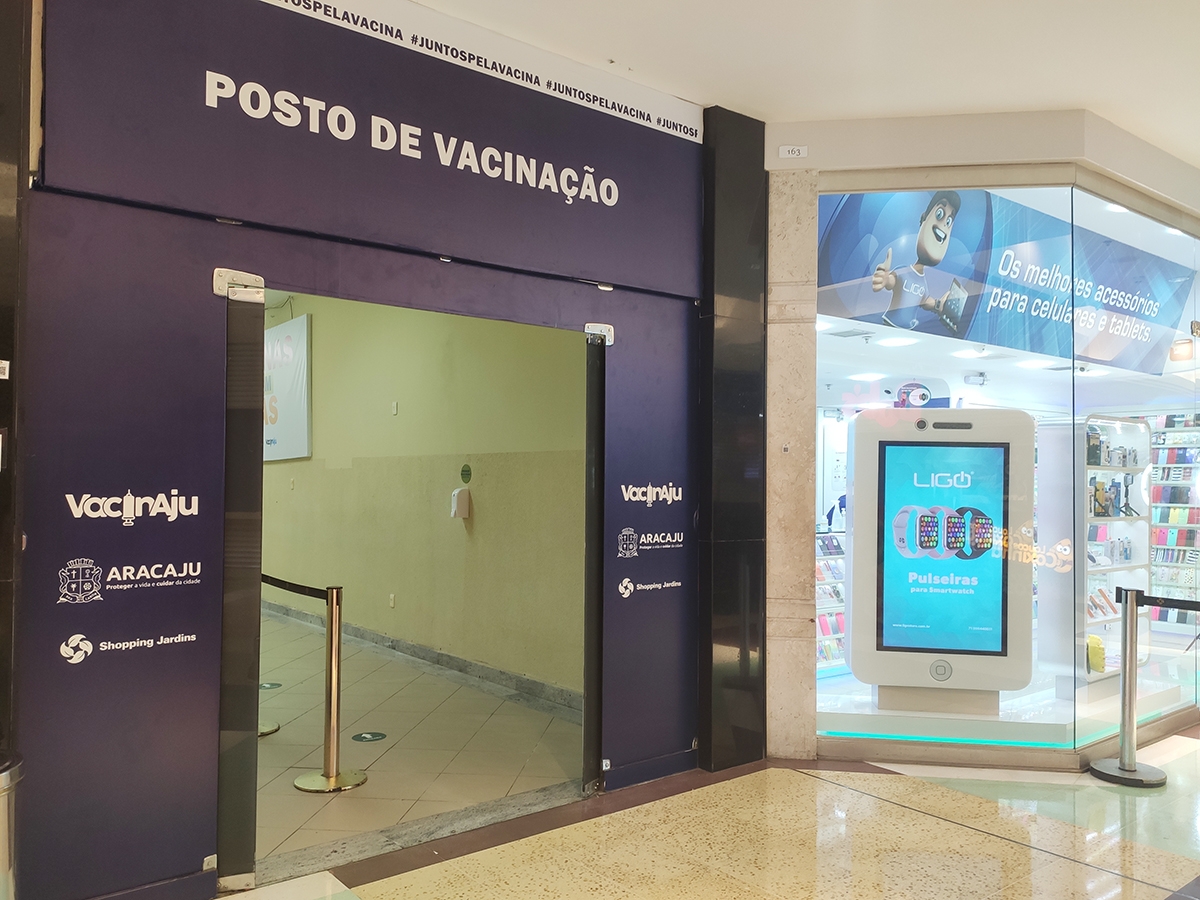 Shopping Jardins recebe posto de vacinação contra a covid-19 para crianças de 8 a 11 anos (Foto: Ascom Shopping Jardins)