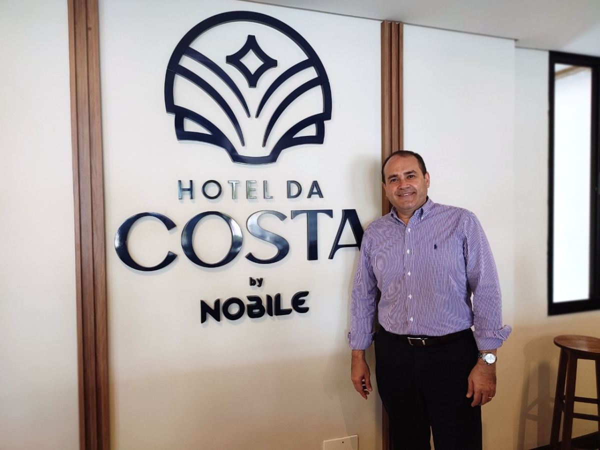 Roberto Bertino, CEO do Grupo Nobile, no primeiro hotel da rede em Sergipe (Foto: Cícero Mendes)