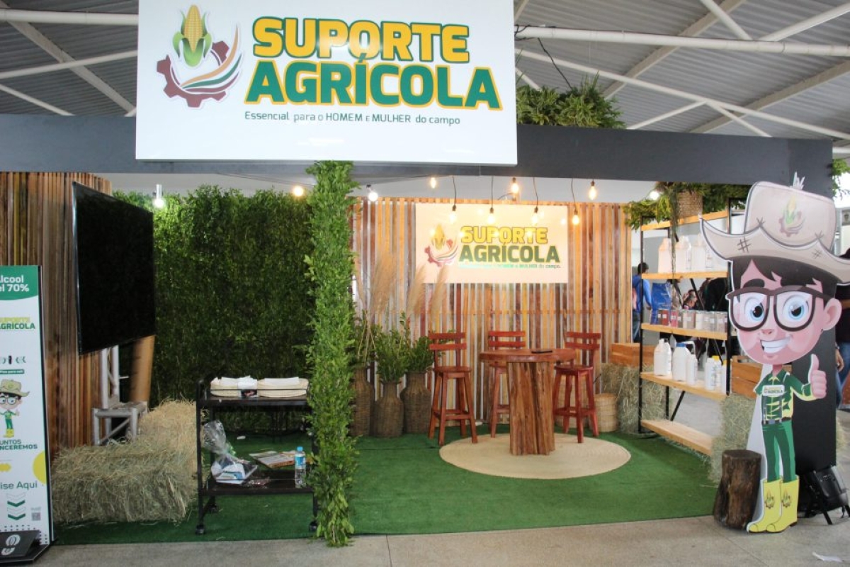 O Stand da Suporte Agrícola foi um sucesso no primeiro dia de Sealba Agroshow (Foto: Mel Nunes/ Conexão Gloriense)